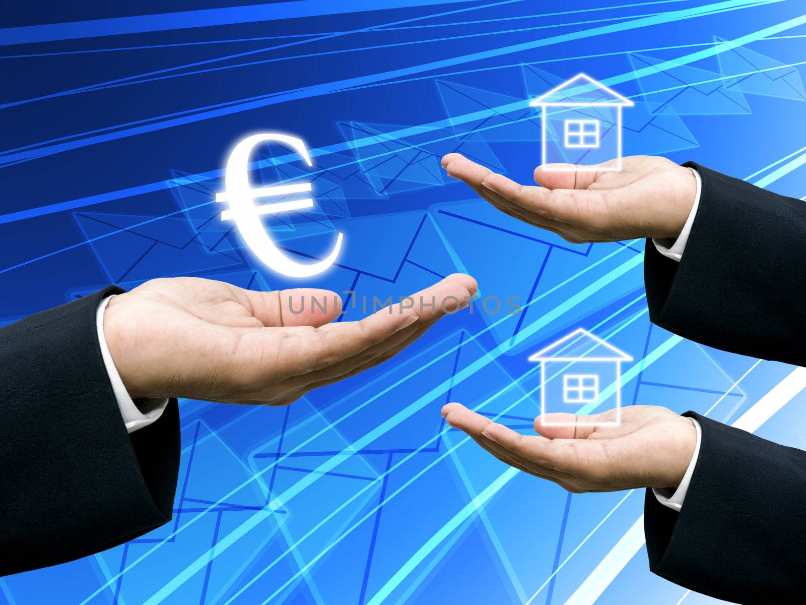 Investor hold the Euro money for invest in building industry by pixbox77