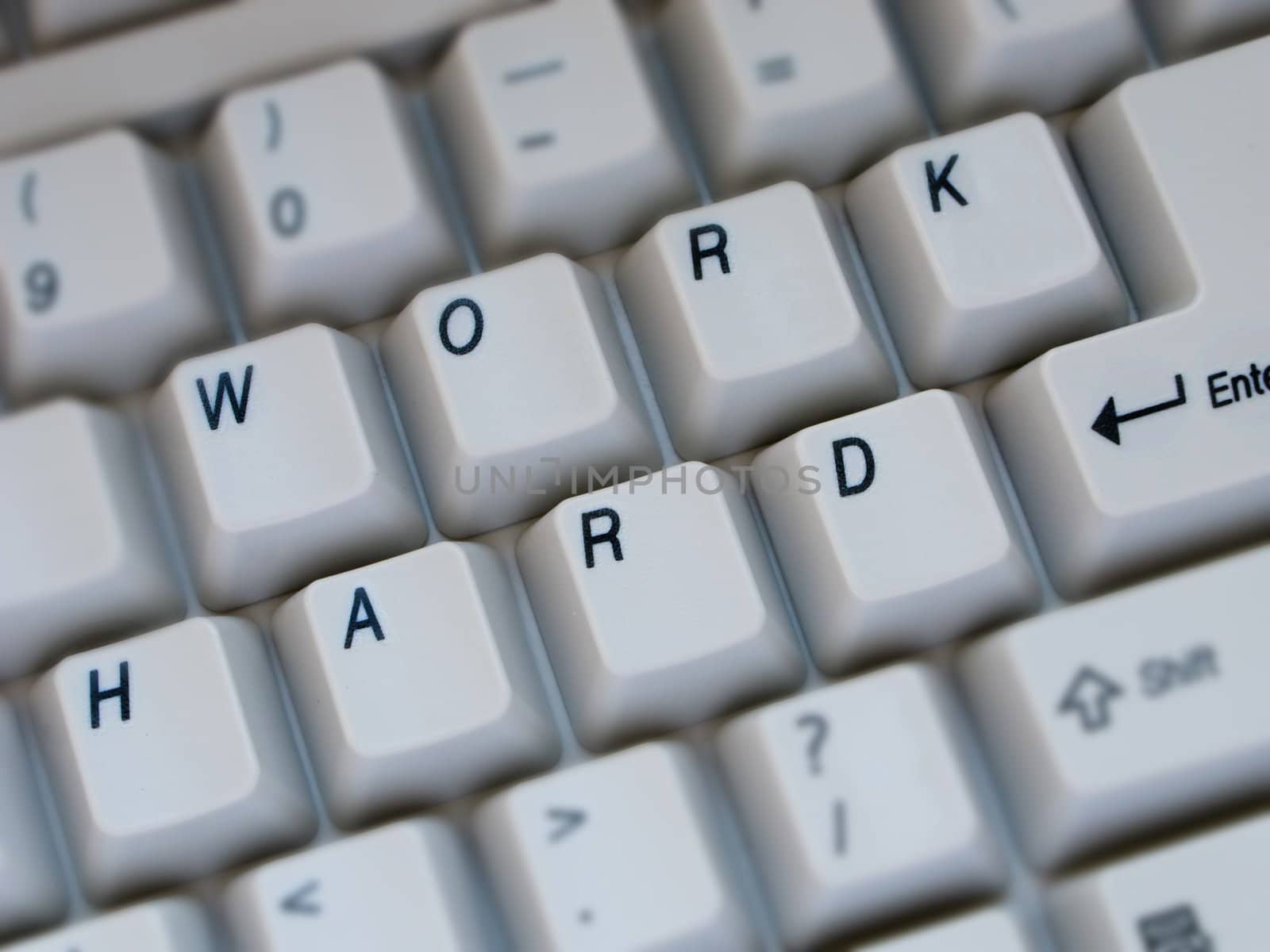 Computer keyboard key text closeup