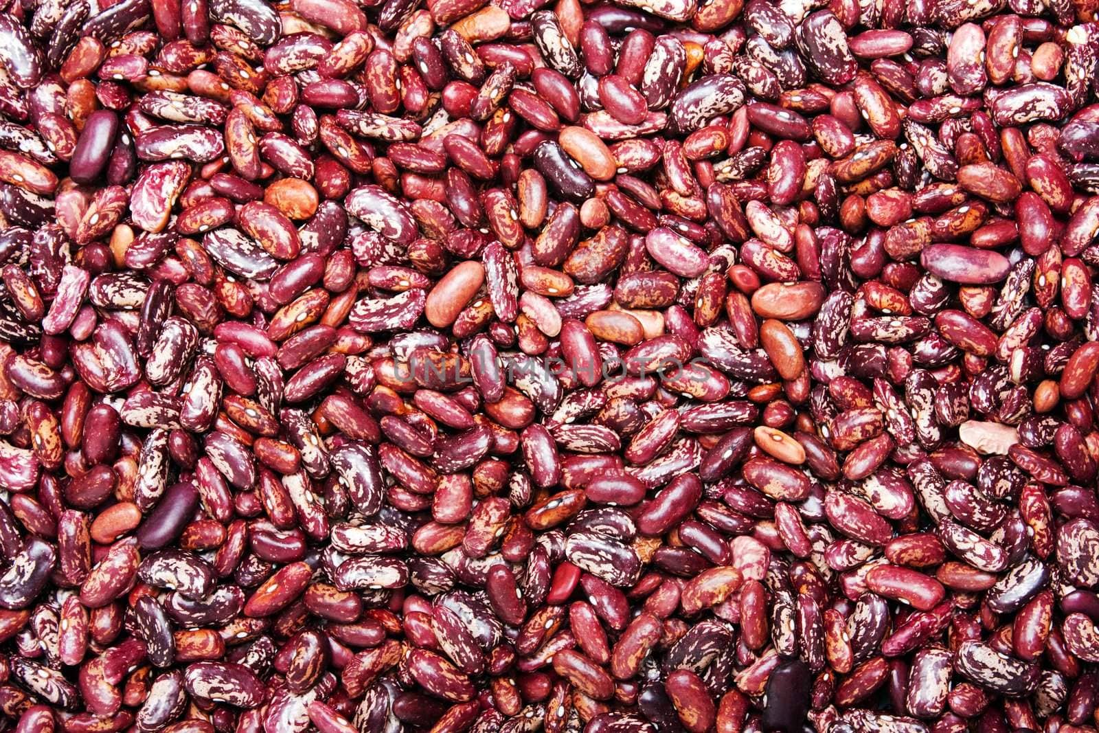 Healthy eating red raw legume bean food background