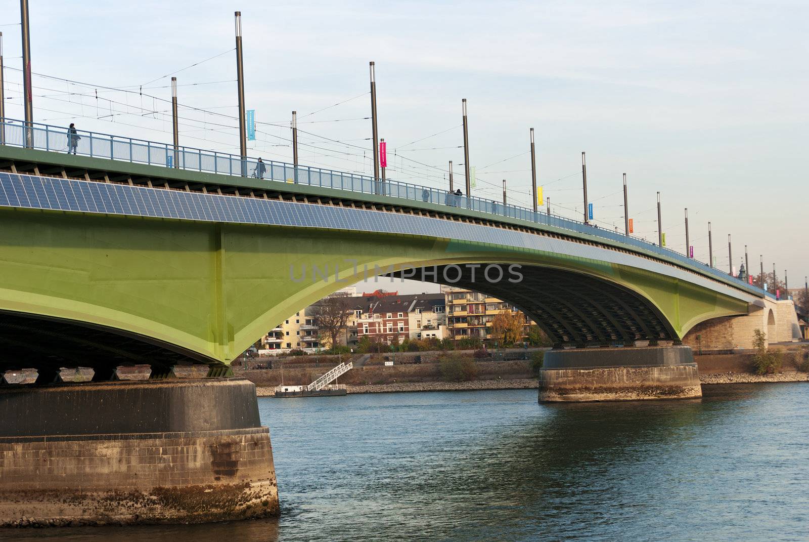 Kennedy Bridge (German: Kennedybr�cke) after the reconstruction, middle of Bonn's three Rhine bridges, connecting  the city center of Bonn with the town center of Beuel