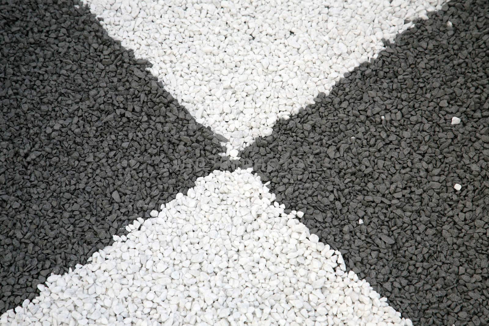 Black and white, texture of gravel