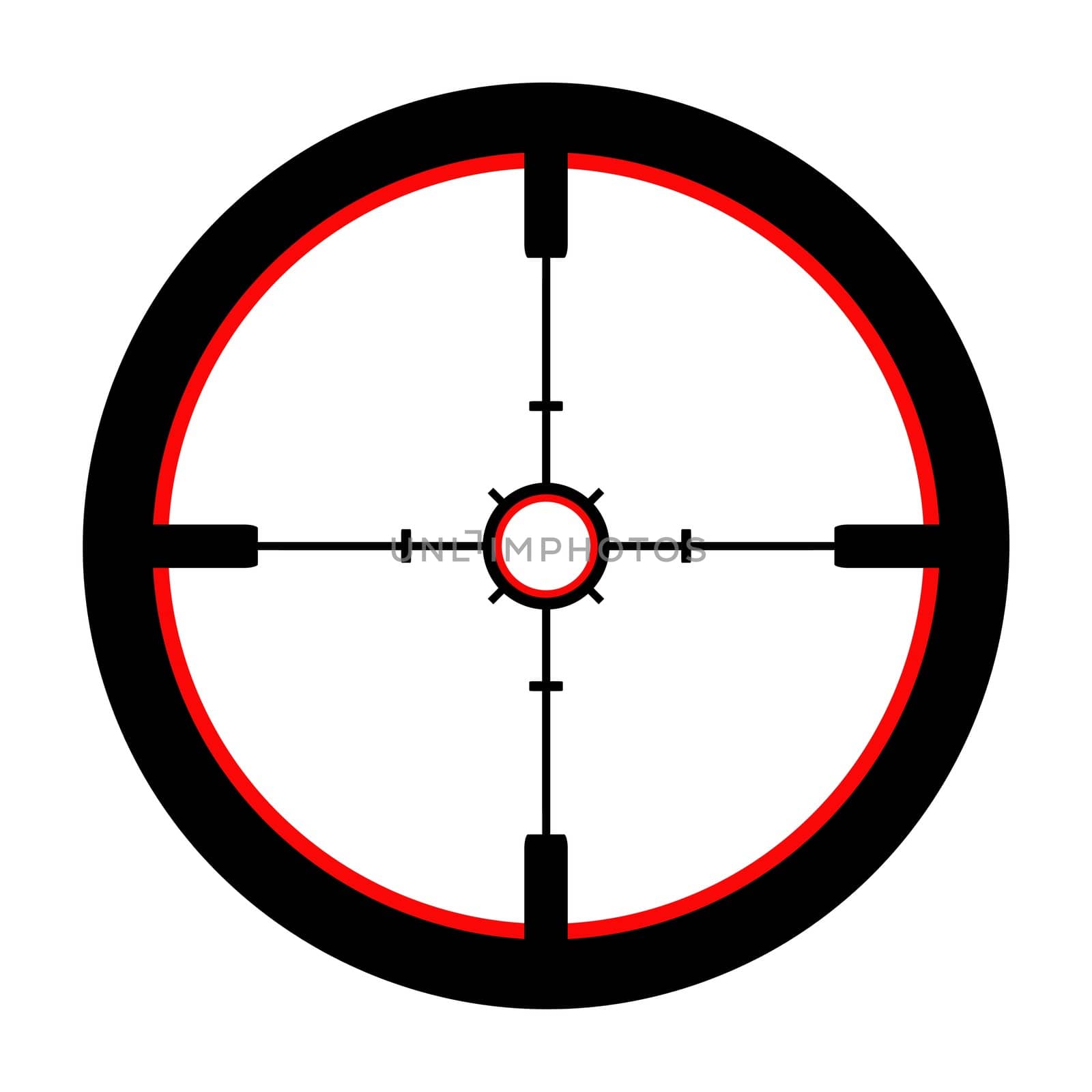 Isolated Illustration of a Crosshair