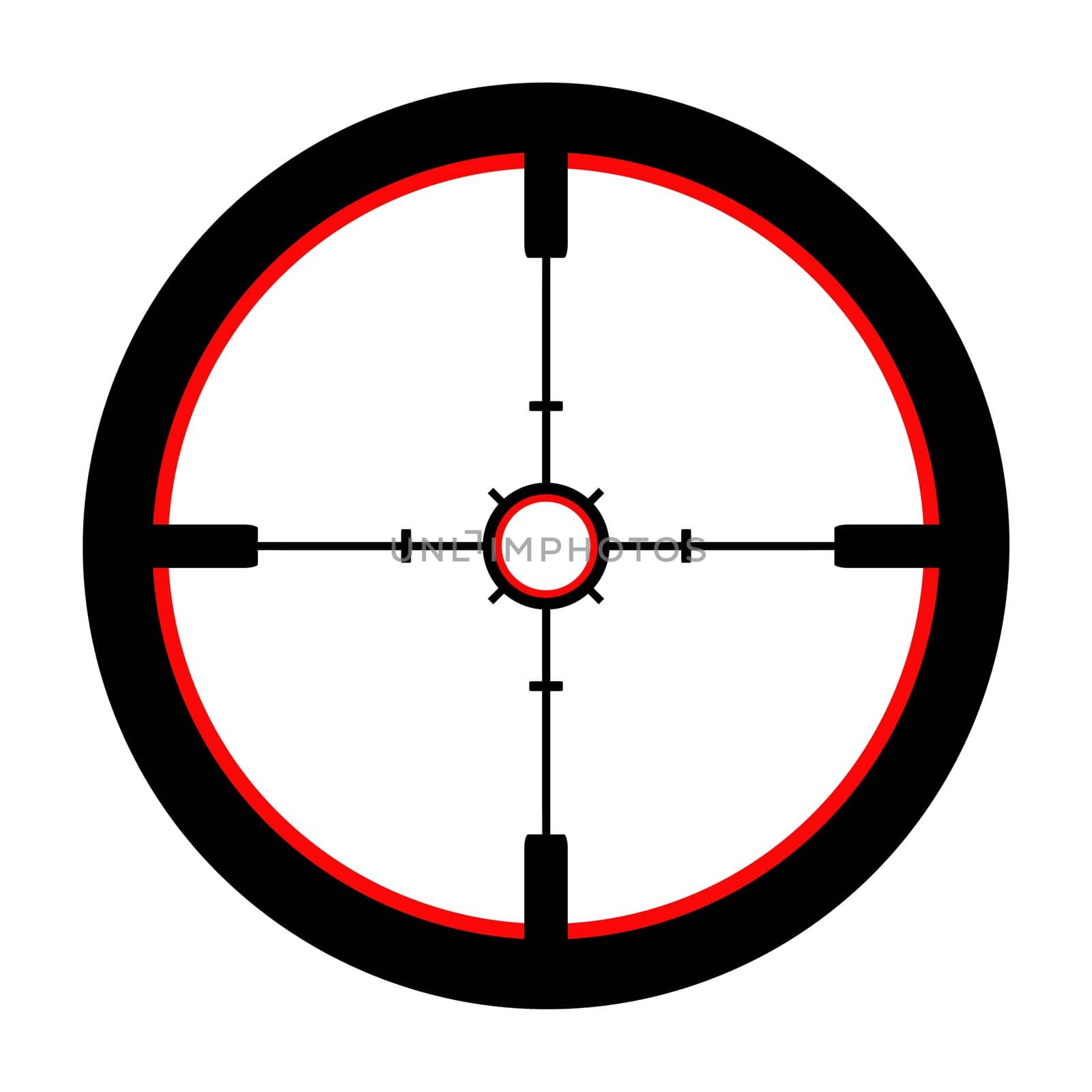 Isolated Illustration of a Crosshair