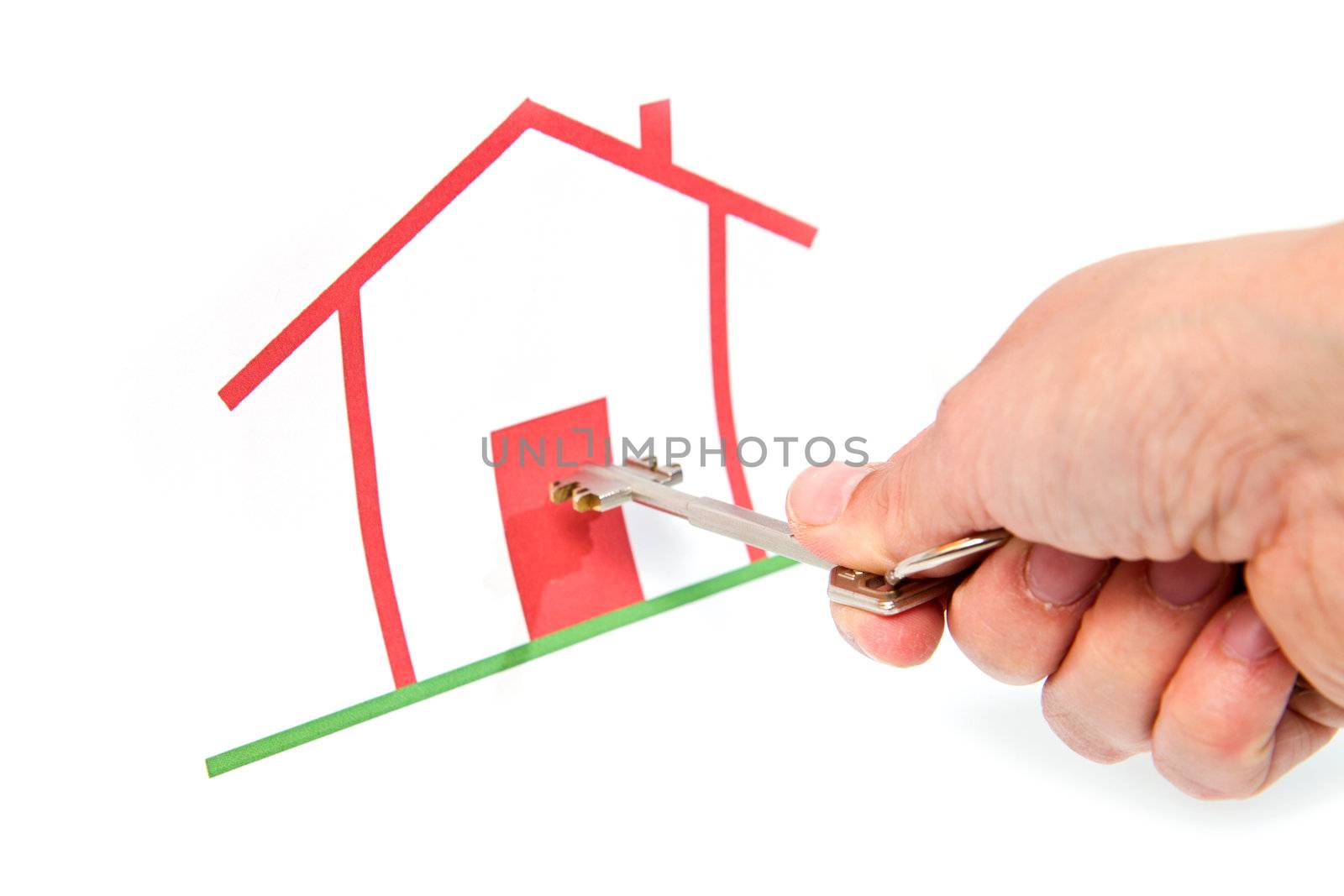 a bunch of House key with house in backgrounds
