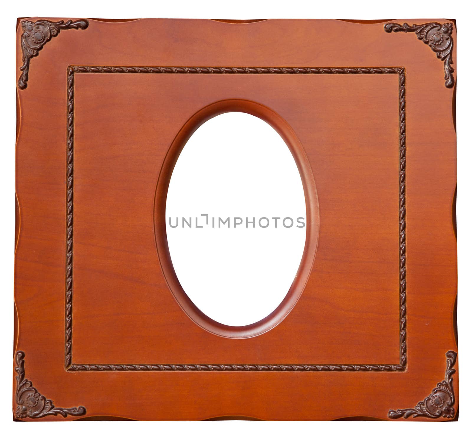Isolate Wooden frame on white background