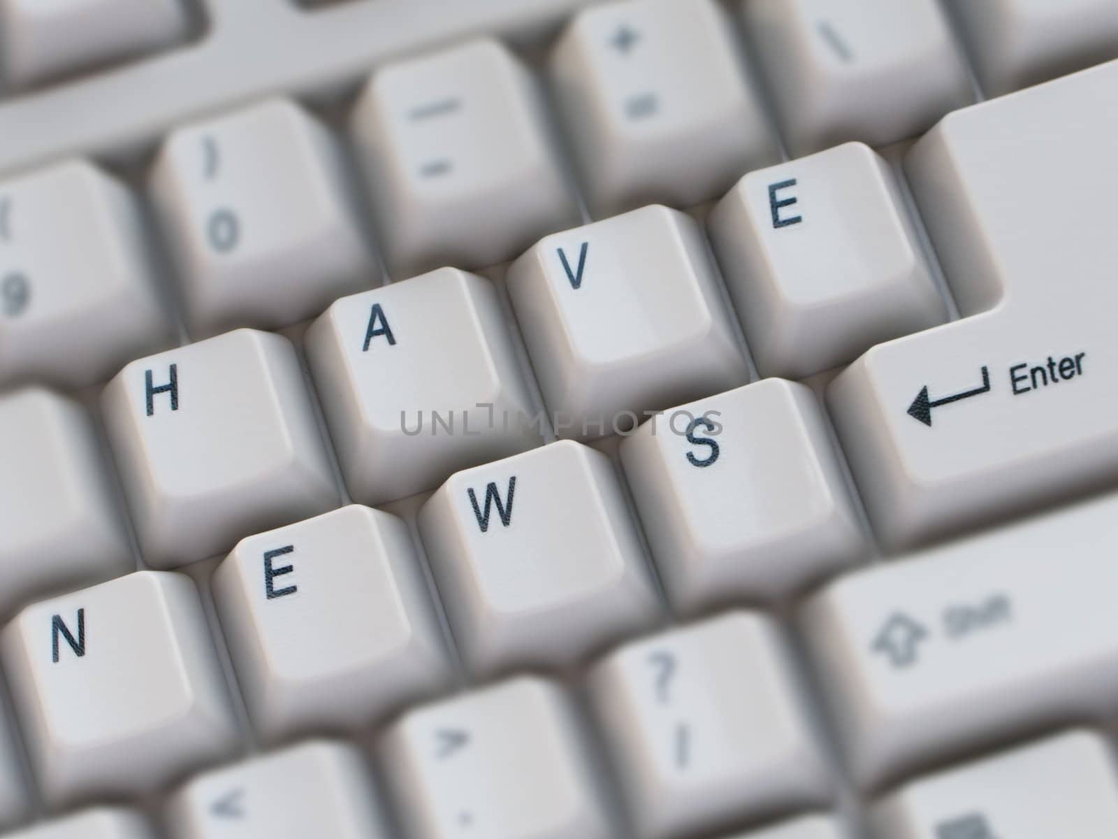 Computer keyboard key text closeup