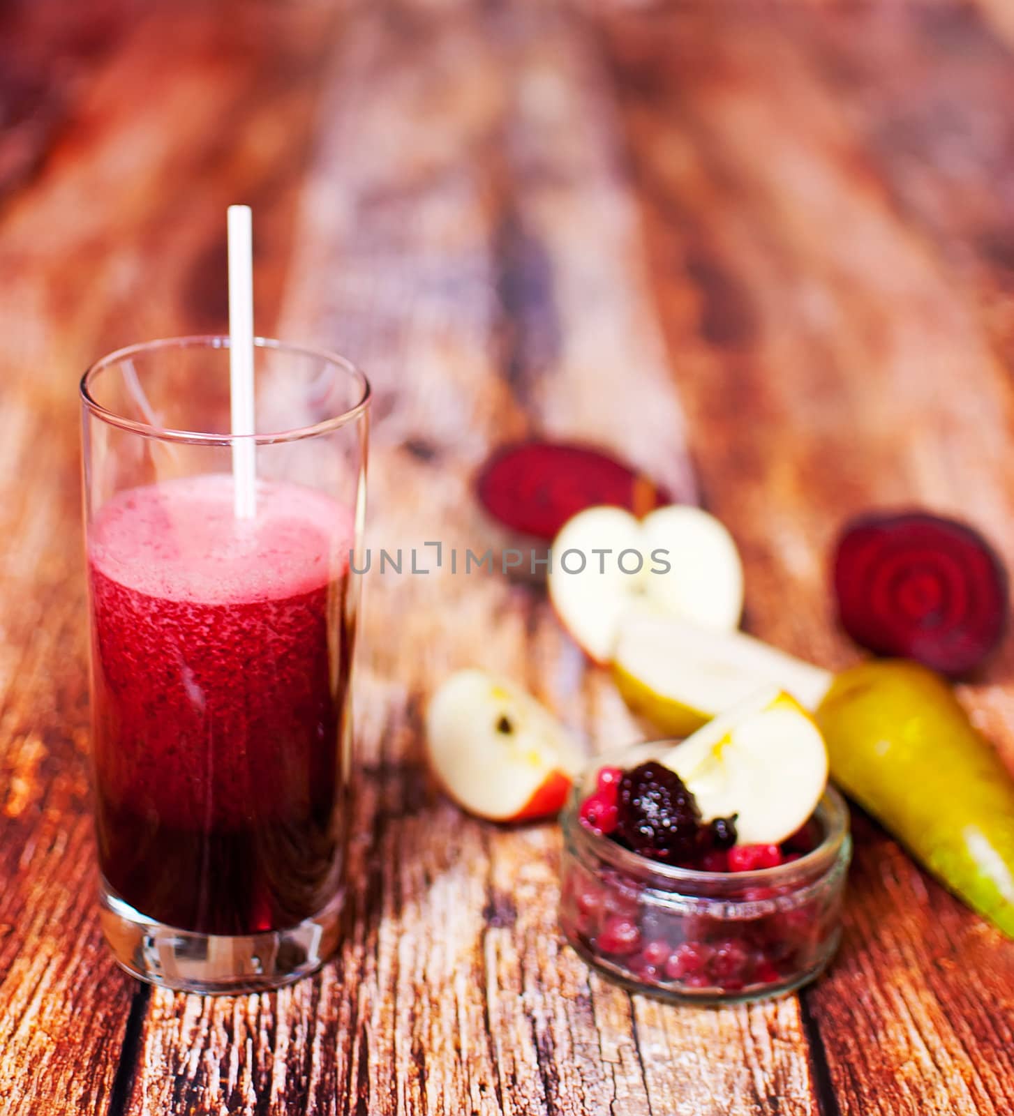 healthy juice made of freshly juiced fruits and vegetables