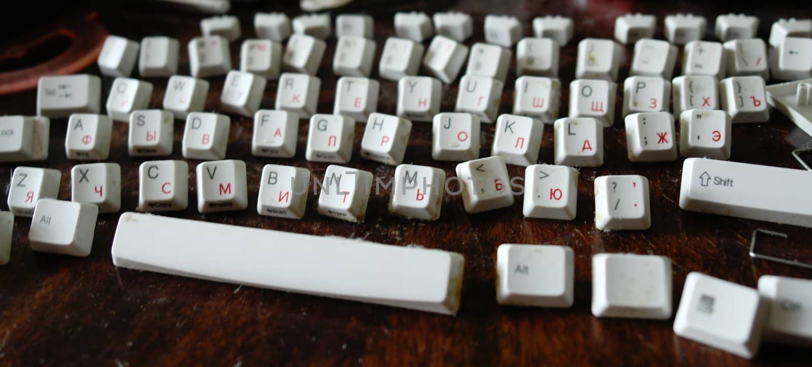 disassembled keyboard by stepanov