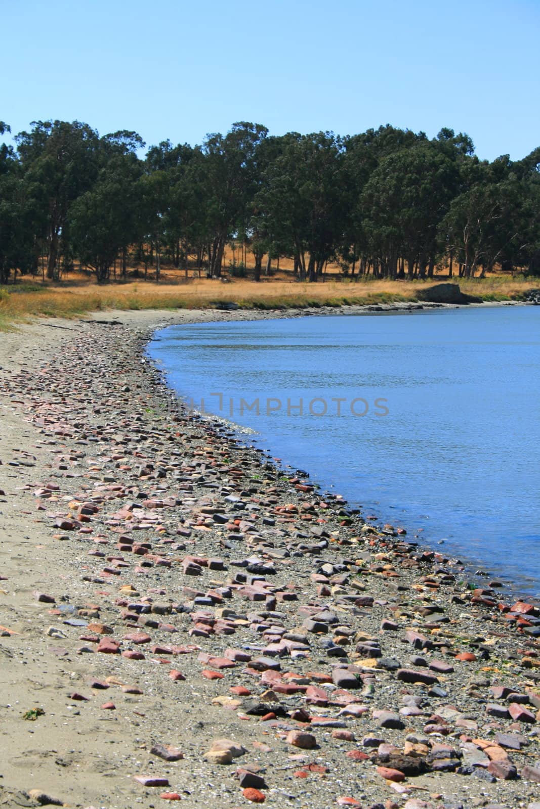 A seascape with beautiful and clear water.
