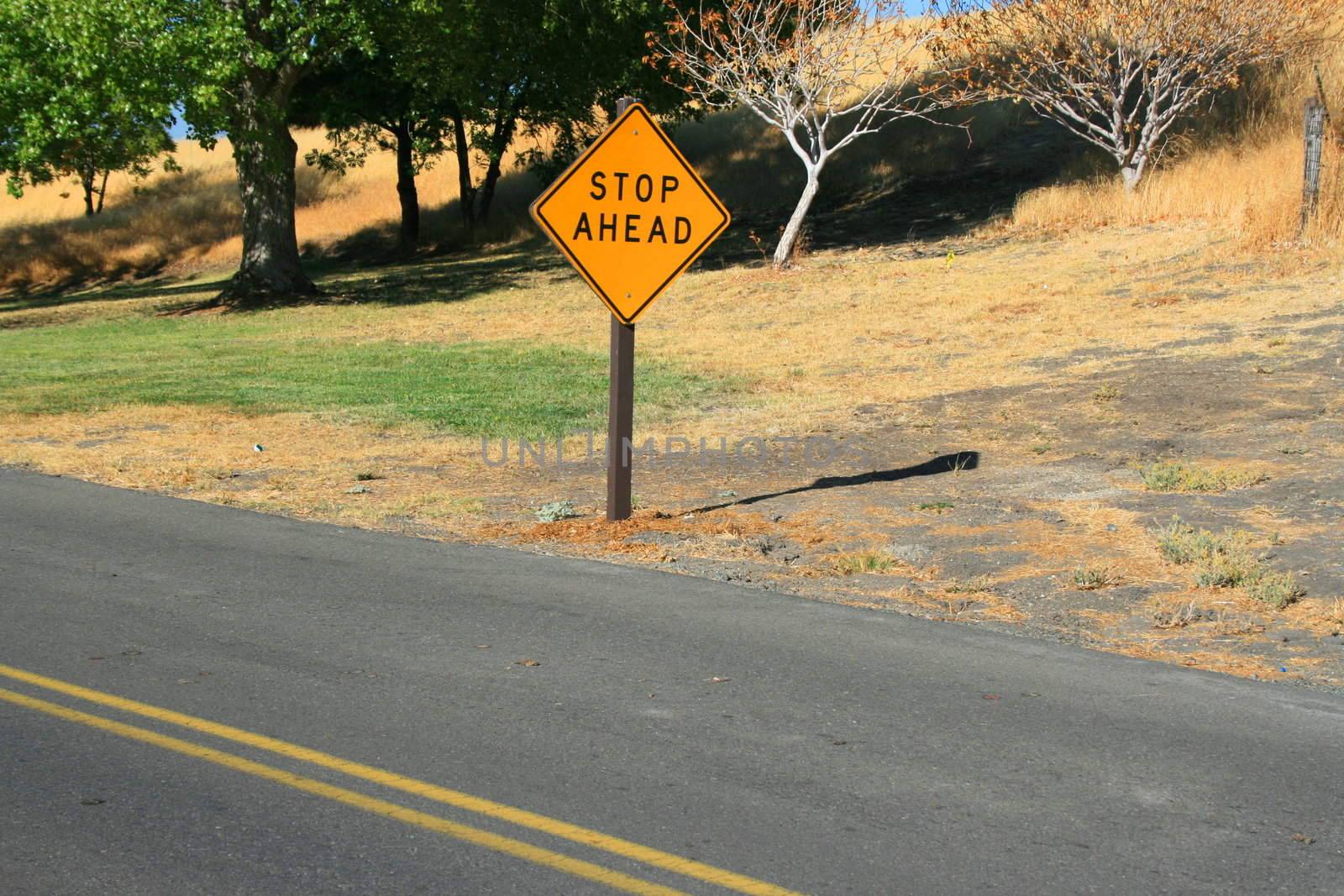 Stop Ahead Road Sign by MichaelFelix