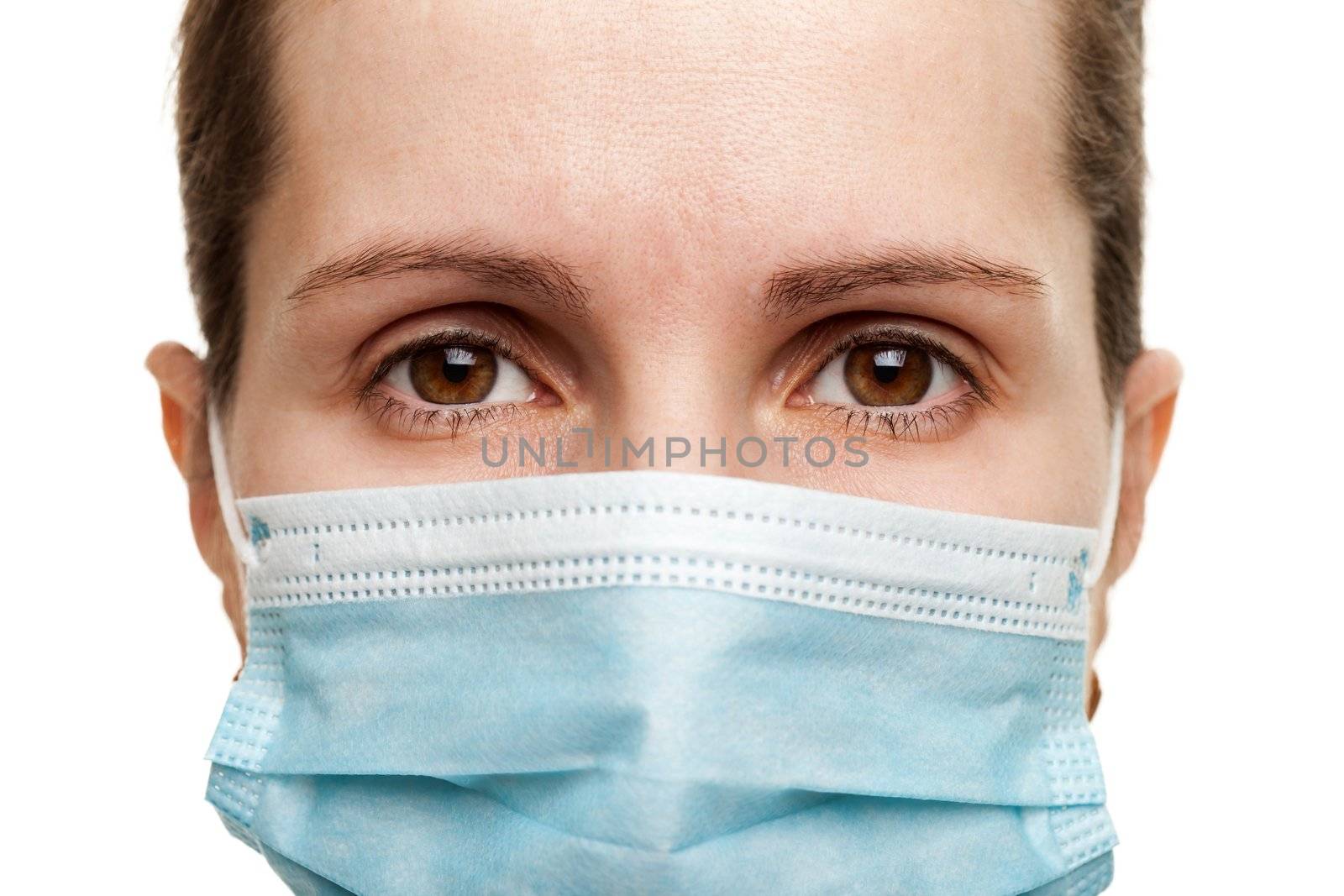 Cold flu illness women in medicine healthcare mask