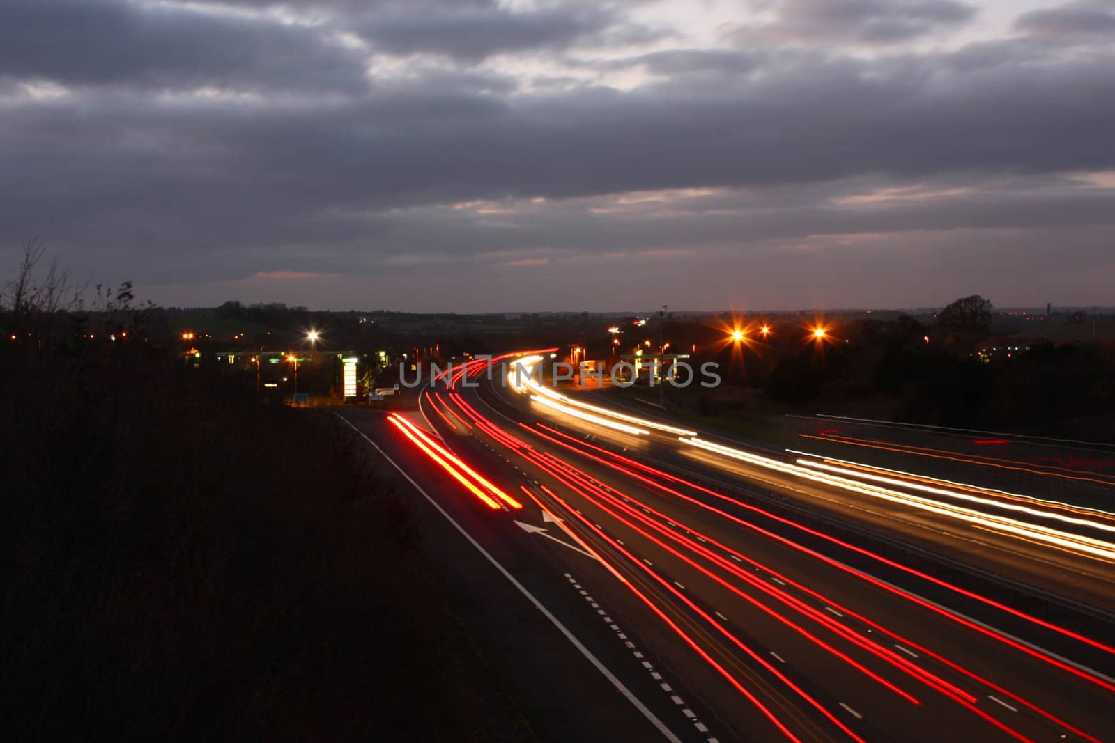 Motorway light trails by chrisga