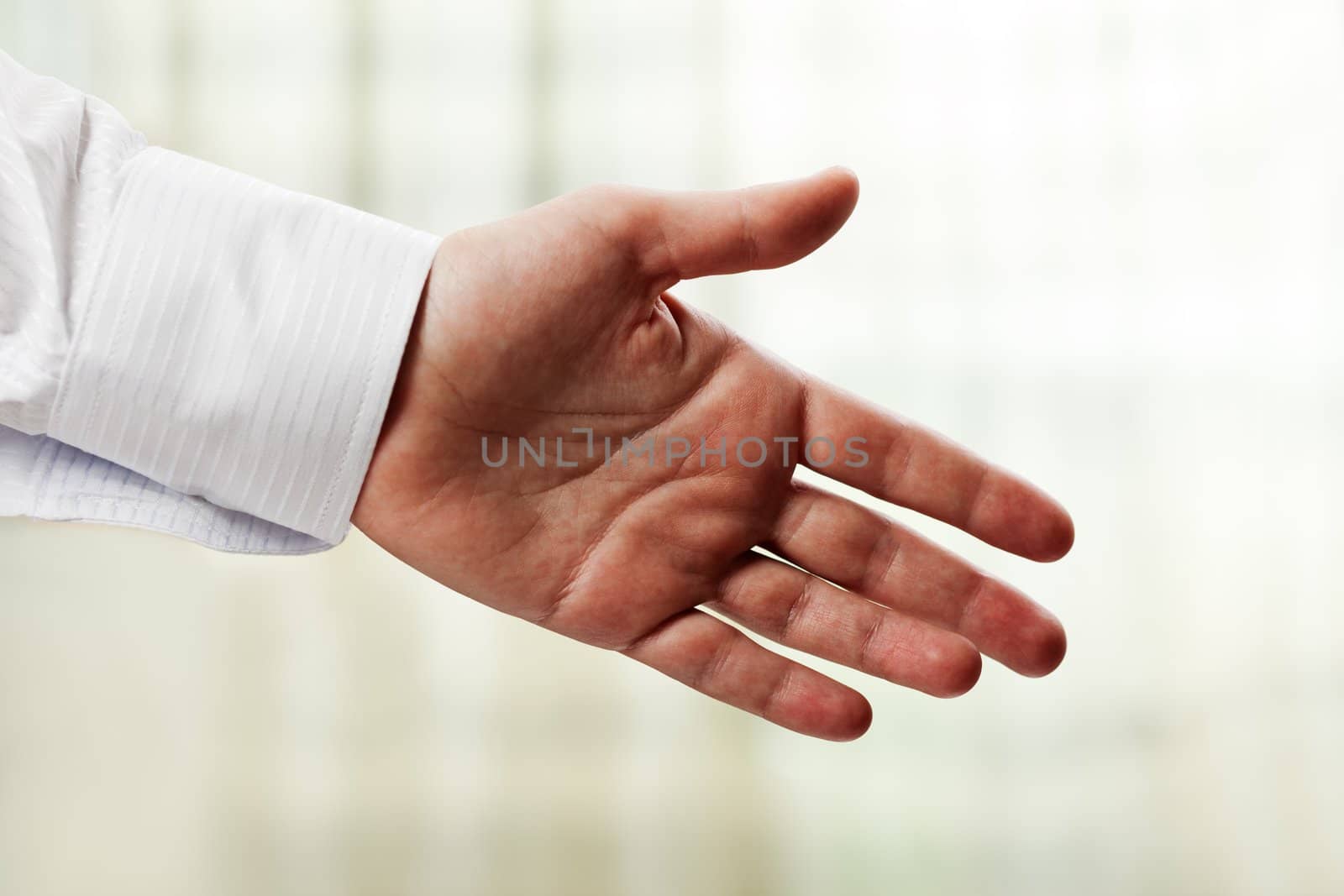 Business people hand greeting or meeting handshake