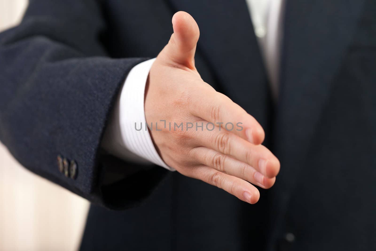 Business people hand greeting or meeting handshake