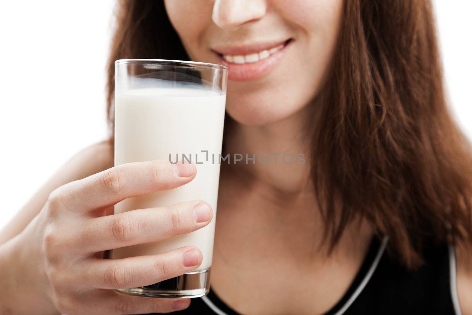 Woman drinking milk by ia_64
