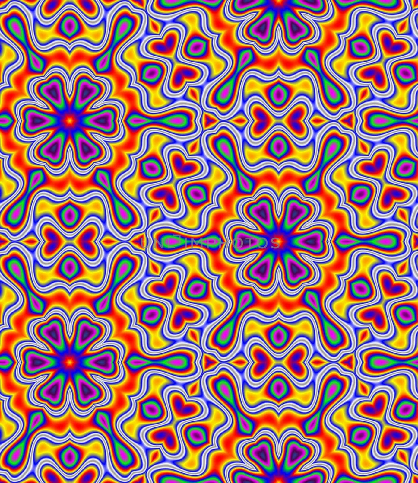 Illustrated of a multi coloured seamless background