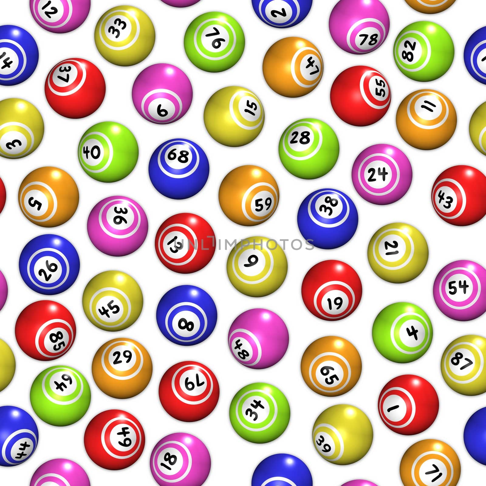 Seamless background made of bingo balls