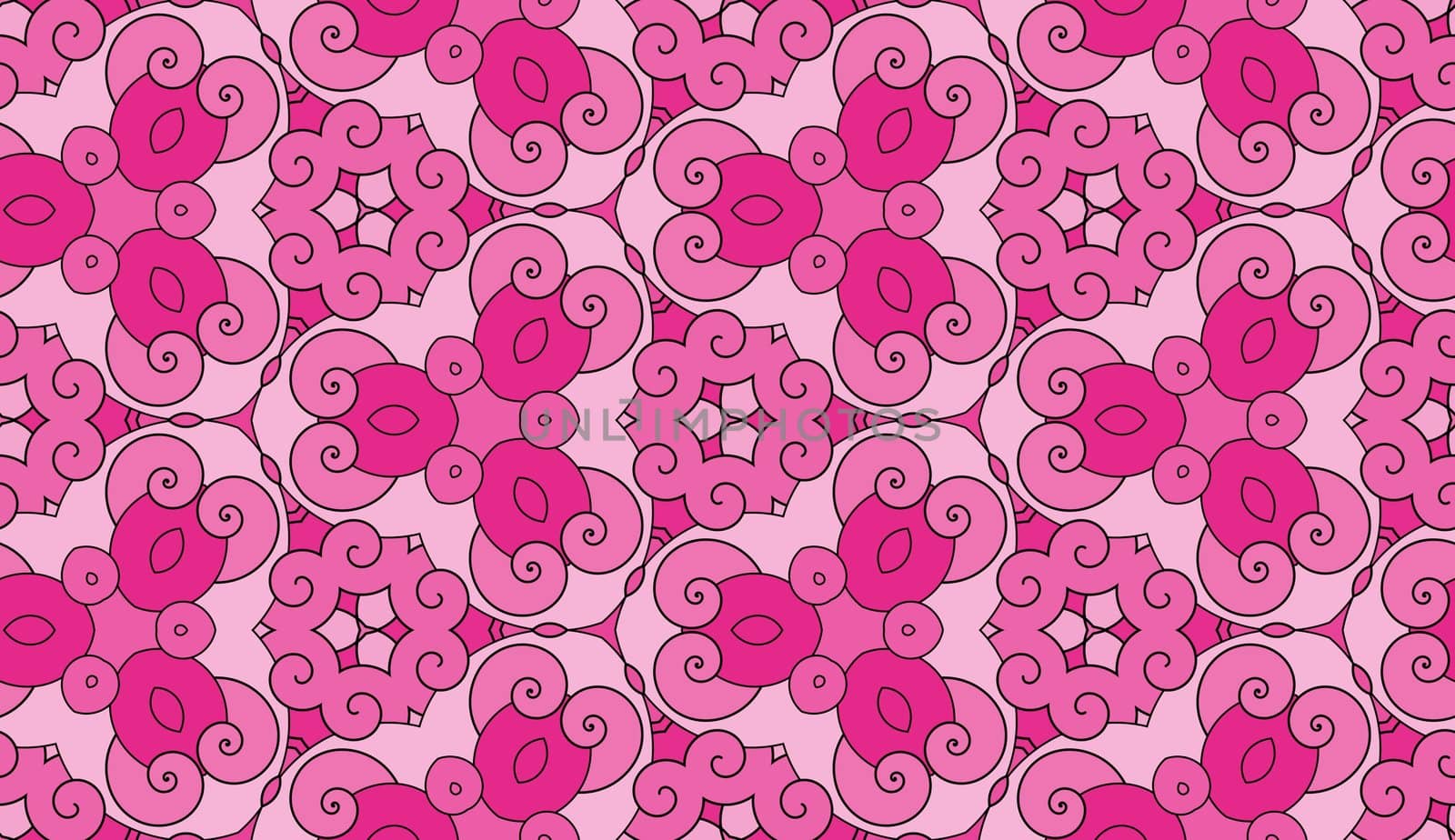 Illustrated pink seamless background