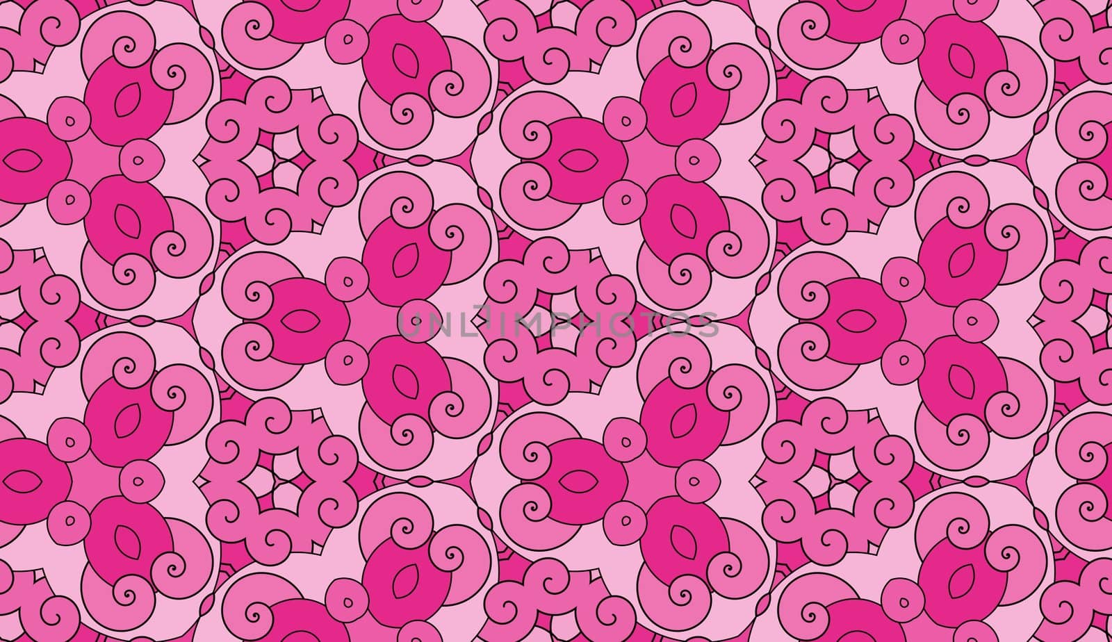 Illustrated pink seamless background