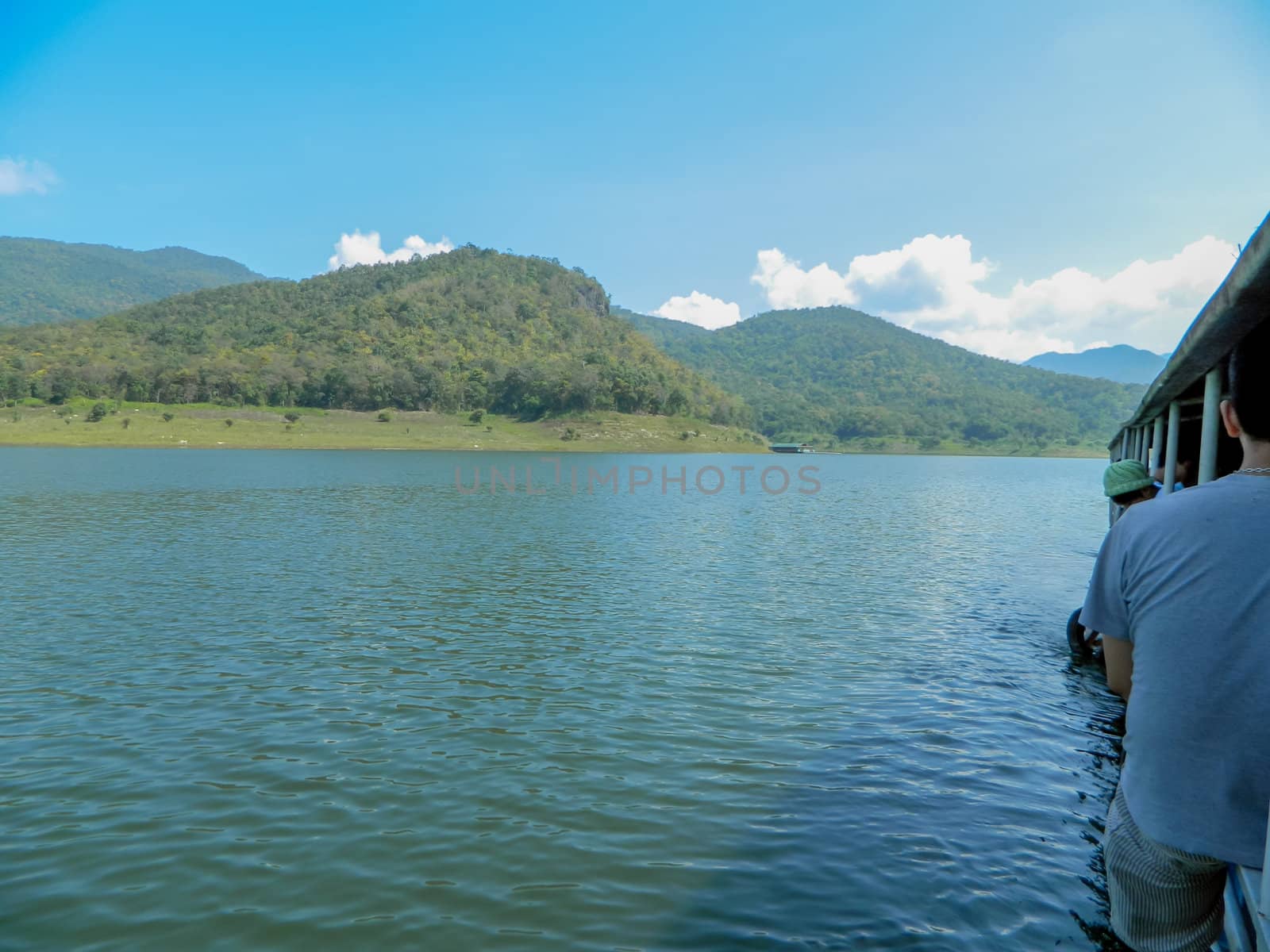 Beautiful view of mountain river in lampoon thailand by wasan_gredpree