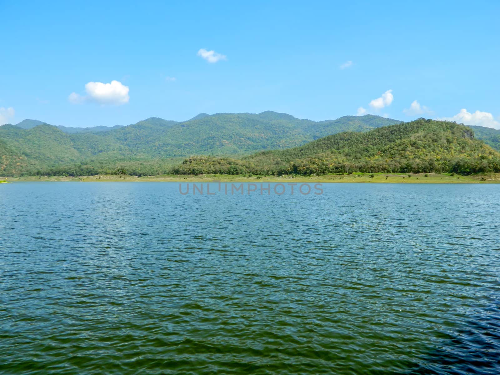 Beautiful view of mountain river in lampoon thailand