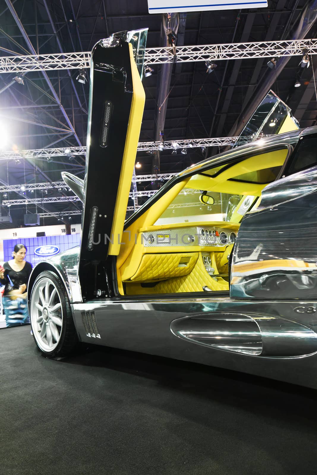 NONTABURI,THAILAND-DECEMBER,3:Spyker C8 Double 12 on Display  at the Thailand International Motor Expo Show,DECEMBER 3,2011 in Nontaburi, Thailand