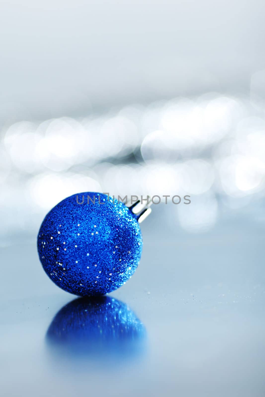 blue christmas ball by Yellowj