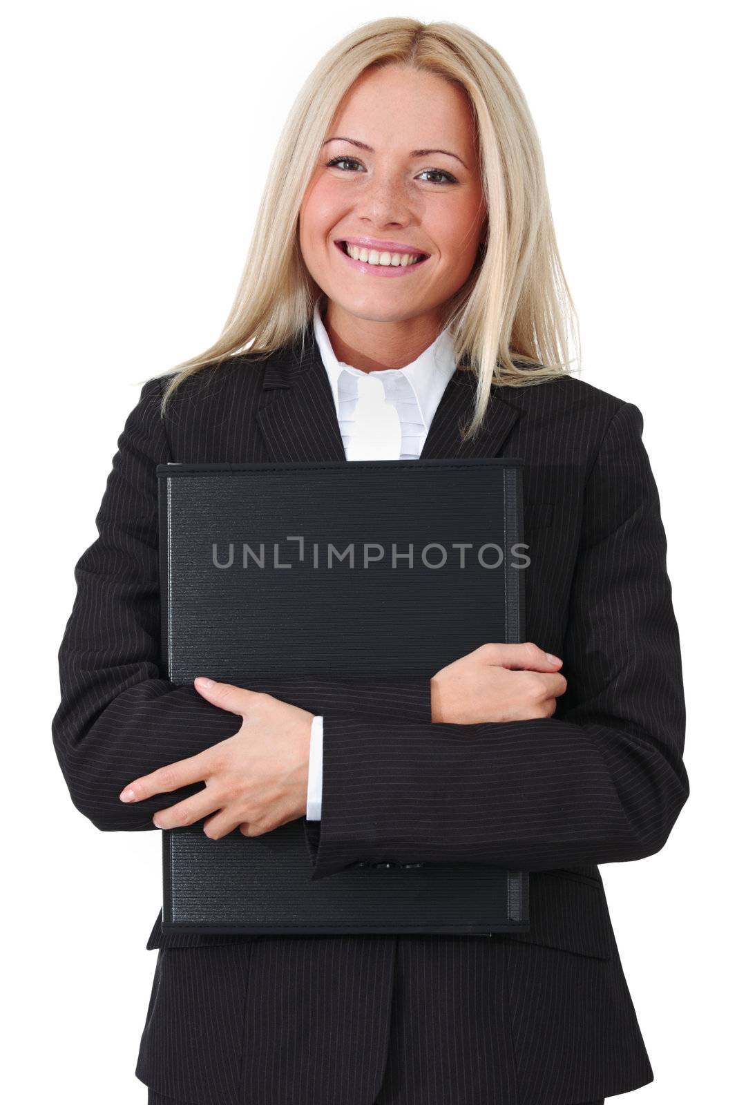 business woman portrait isolated close up