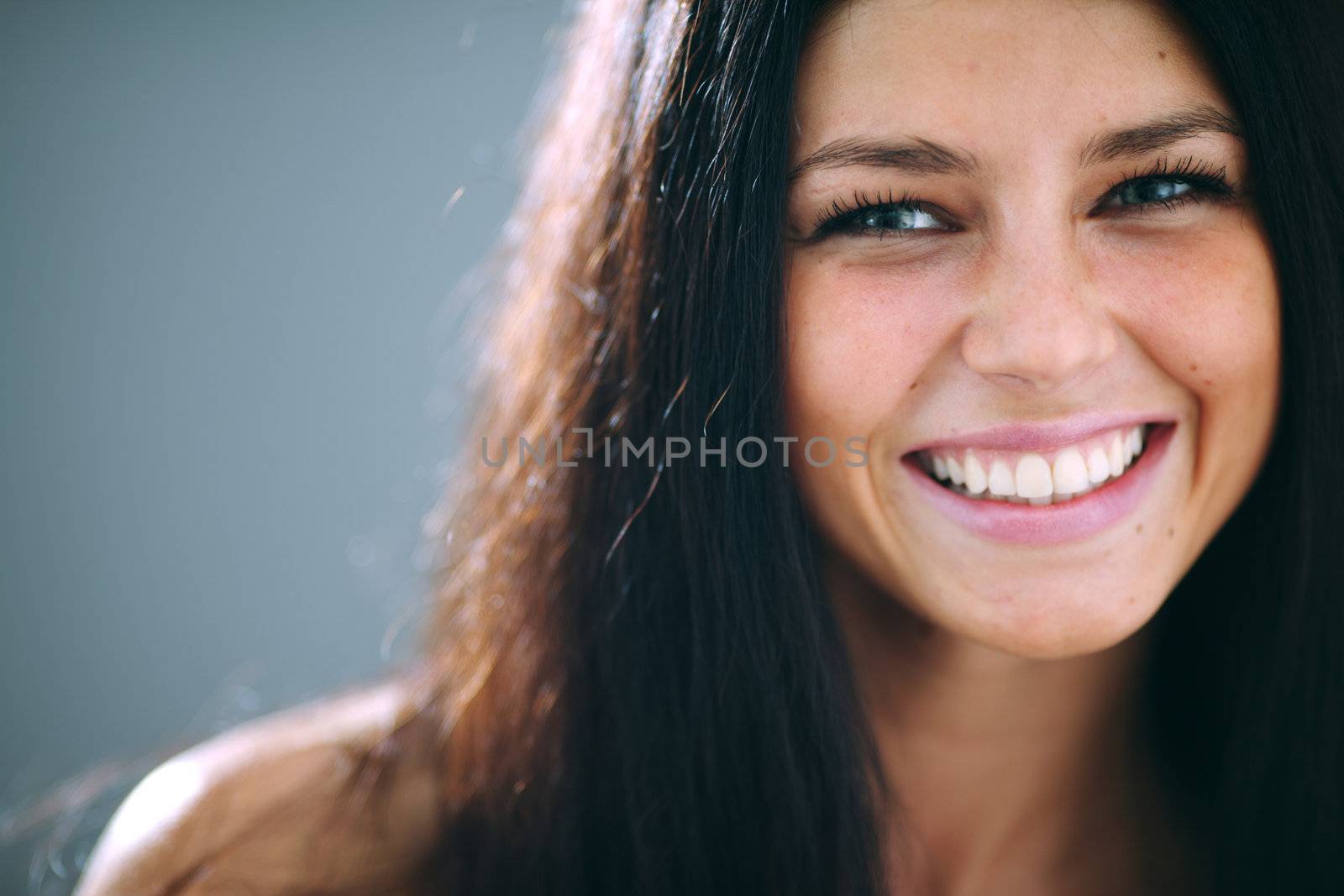  woman studio close up portrait