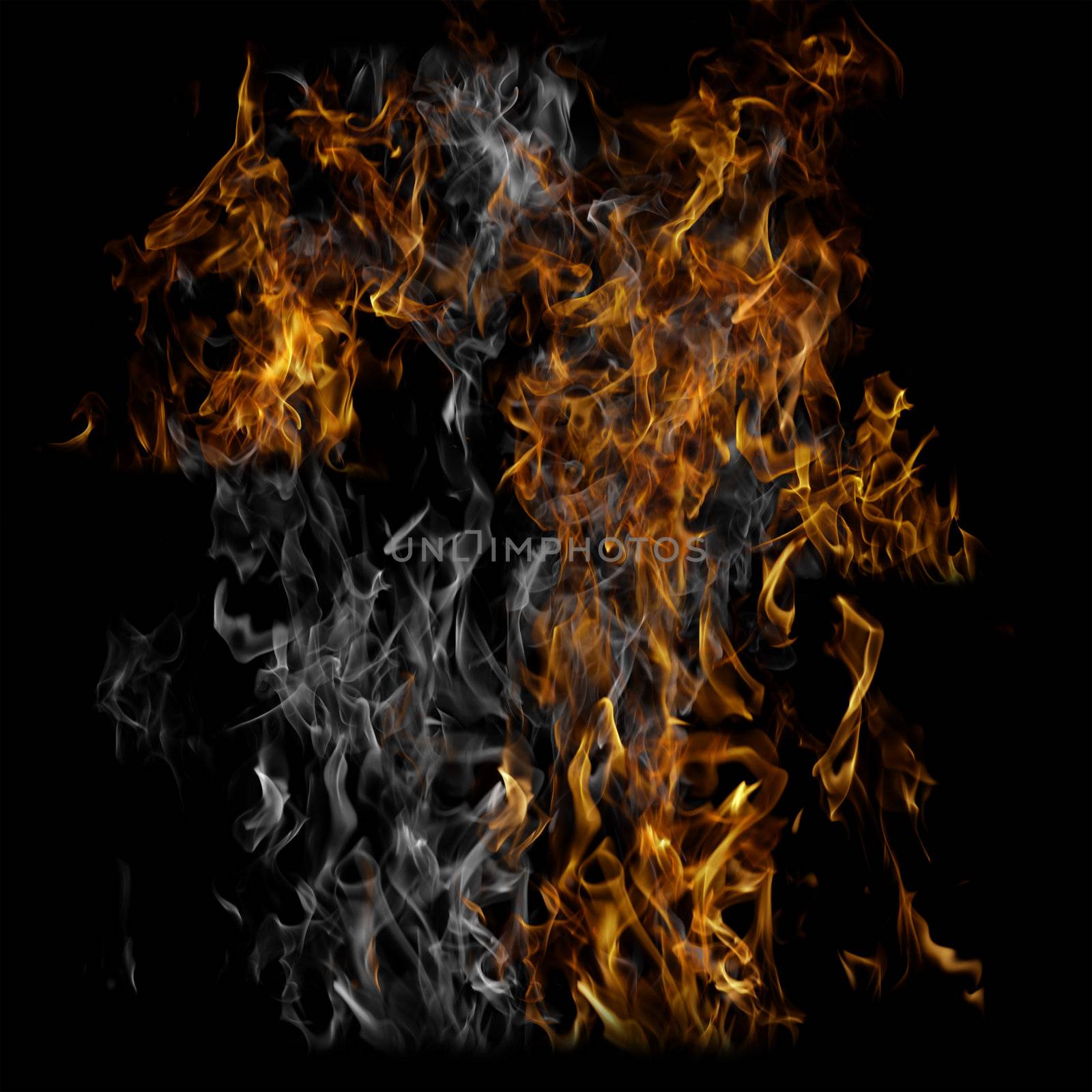Fire flame and smoke by melpomene