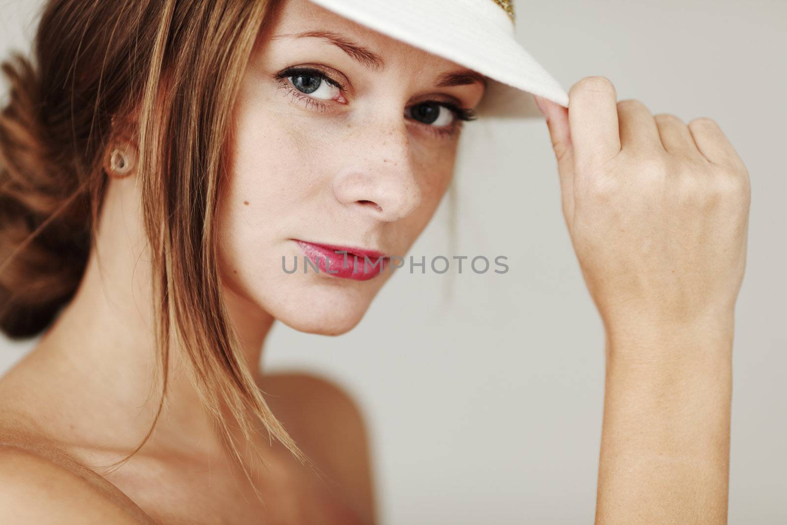  woman studio close up portrait