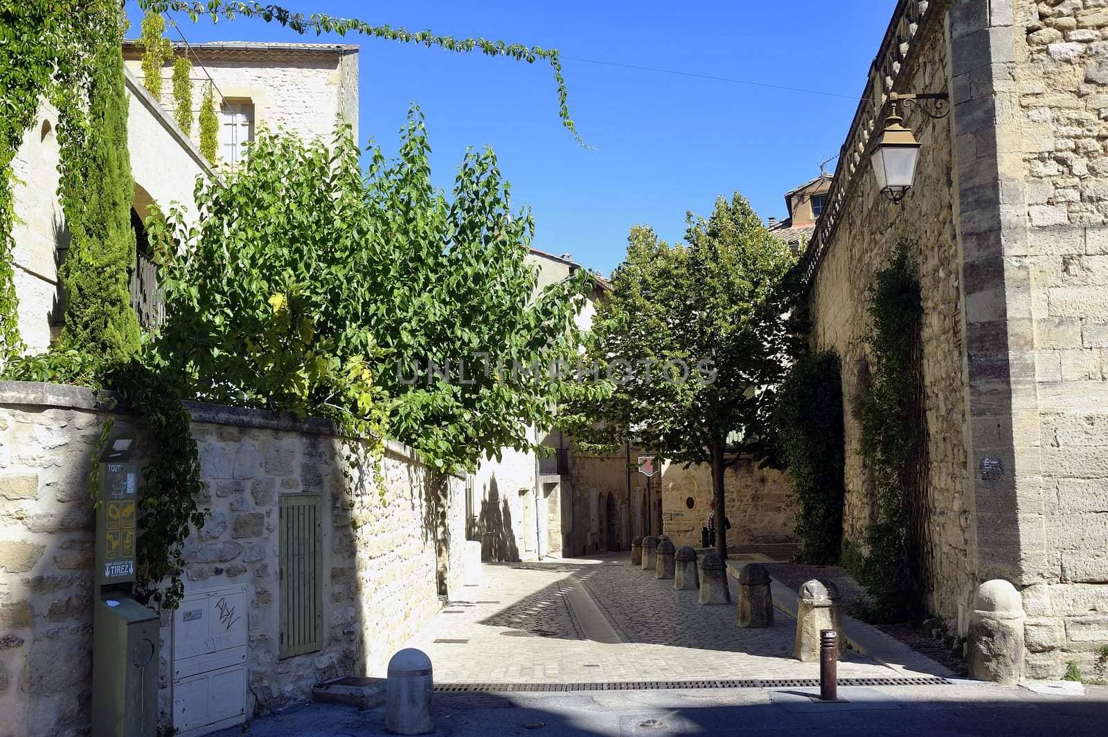 small street of the town of Uzes