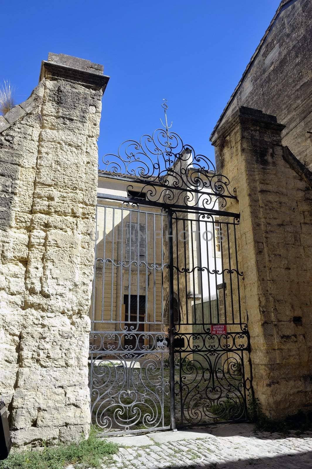 Old building of Uzes in restoration