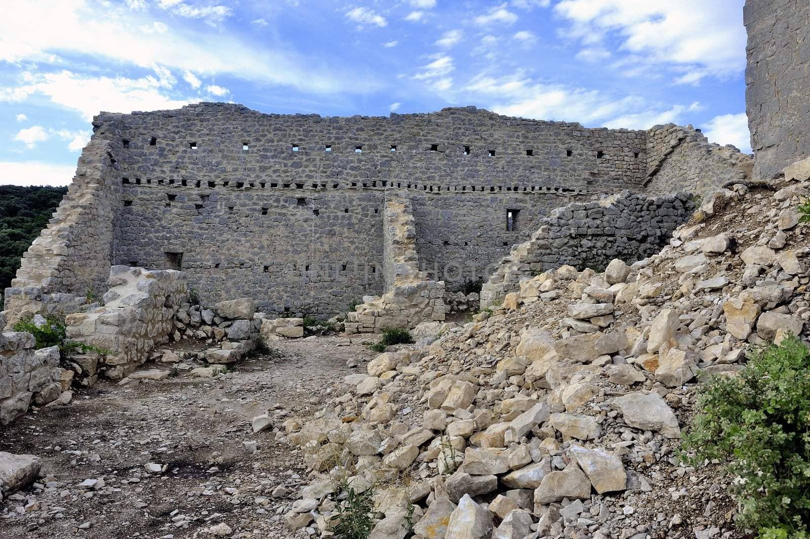 ruin of a castle in the area of the Cevennes