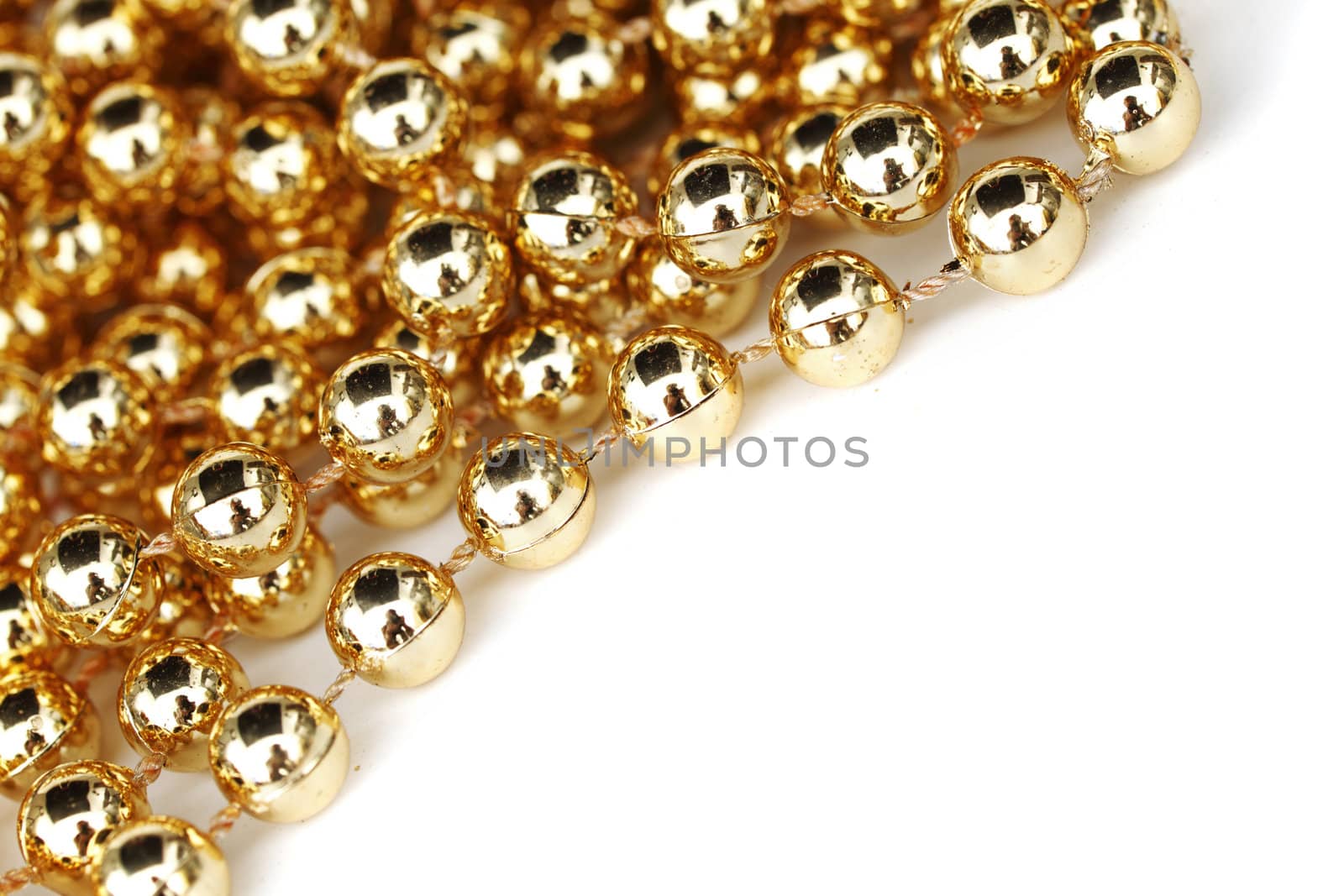  golden christmas decoration isolated on white