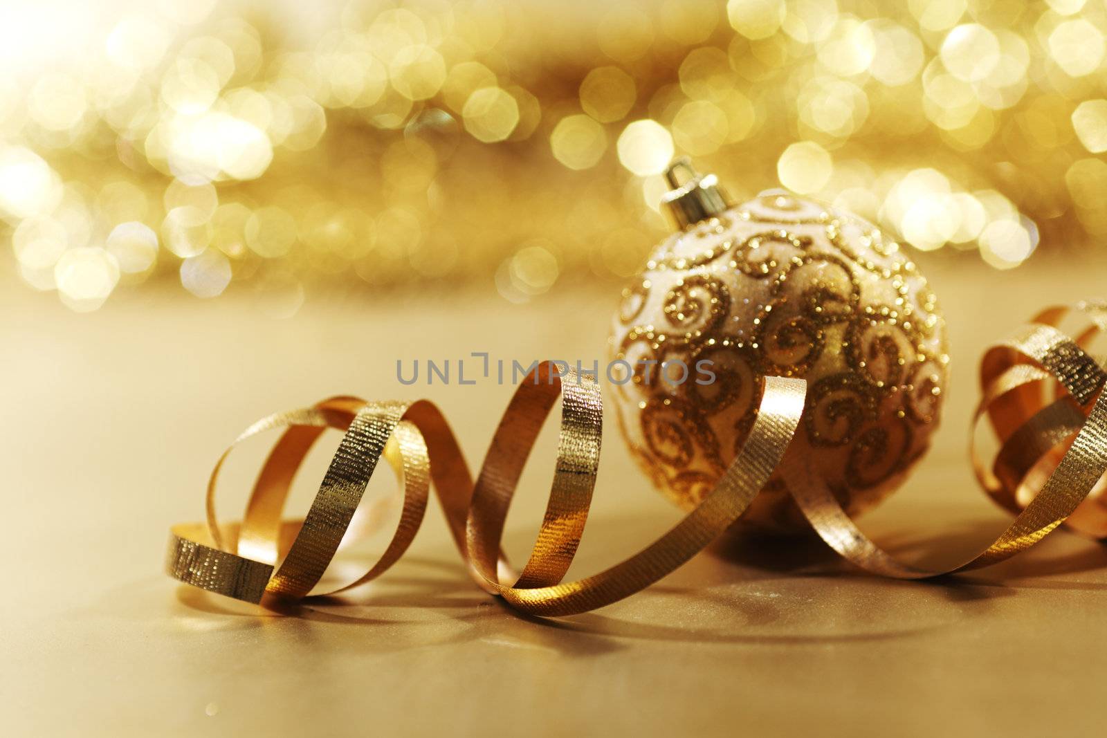golden christmas card holiday background