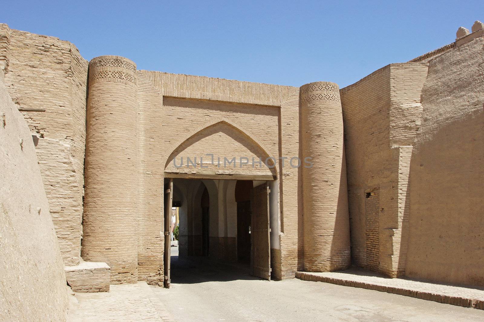 City wall, Khiva, Uzbekistan by alfotokunst