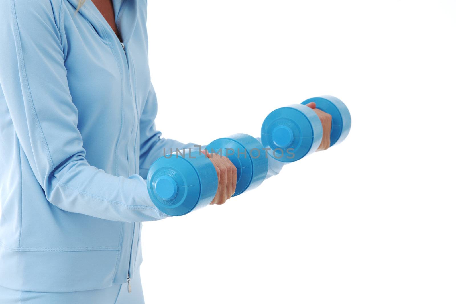 sport woman isolated on white