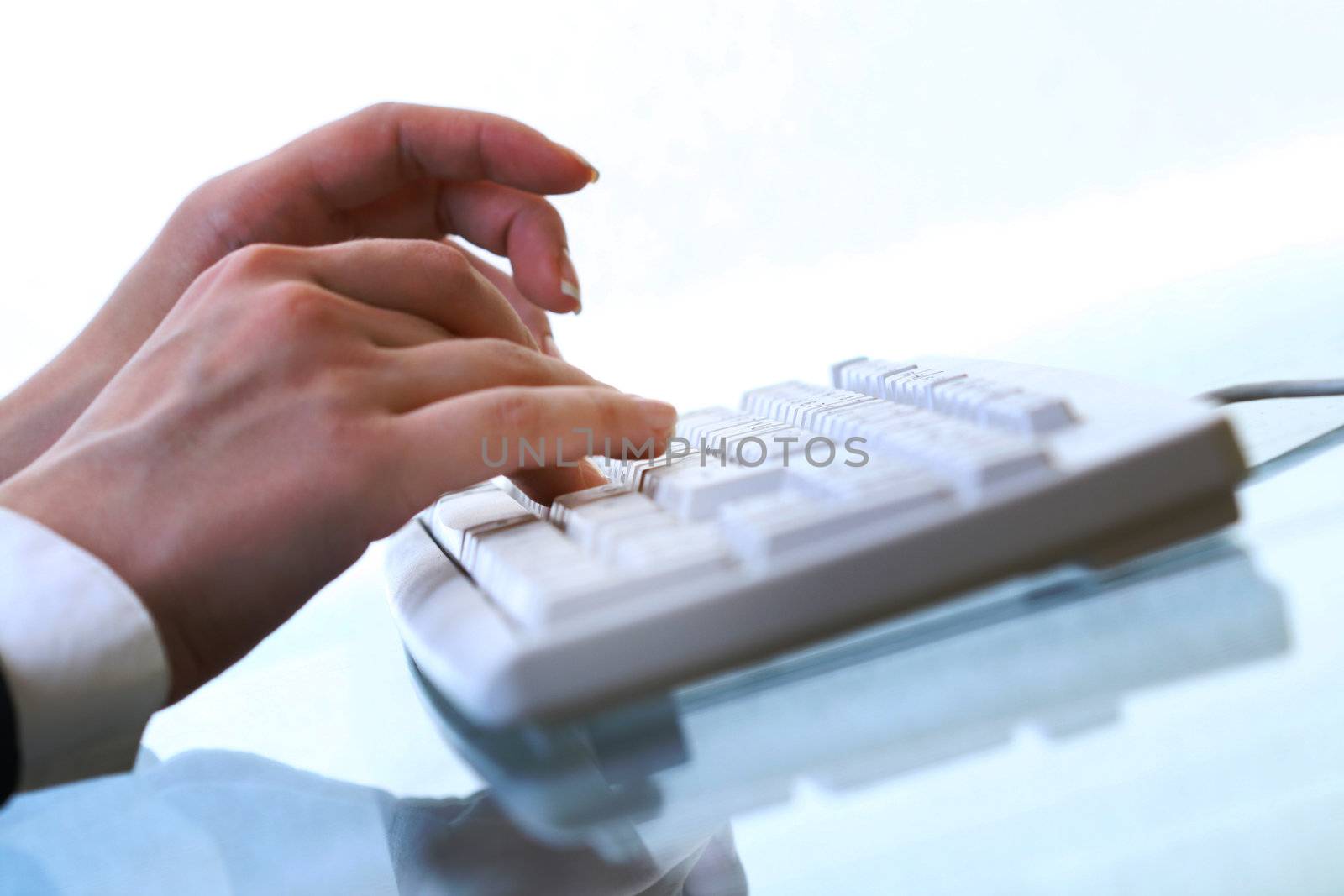 hands type keyboard