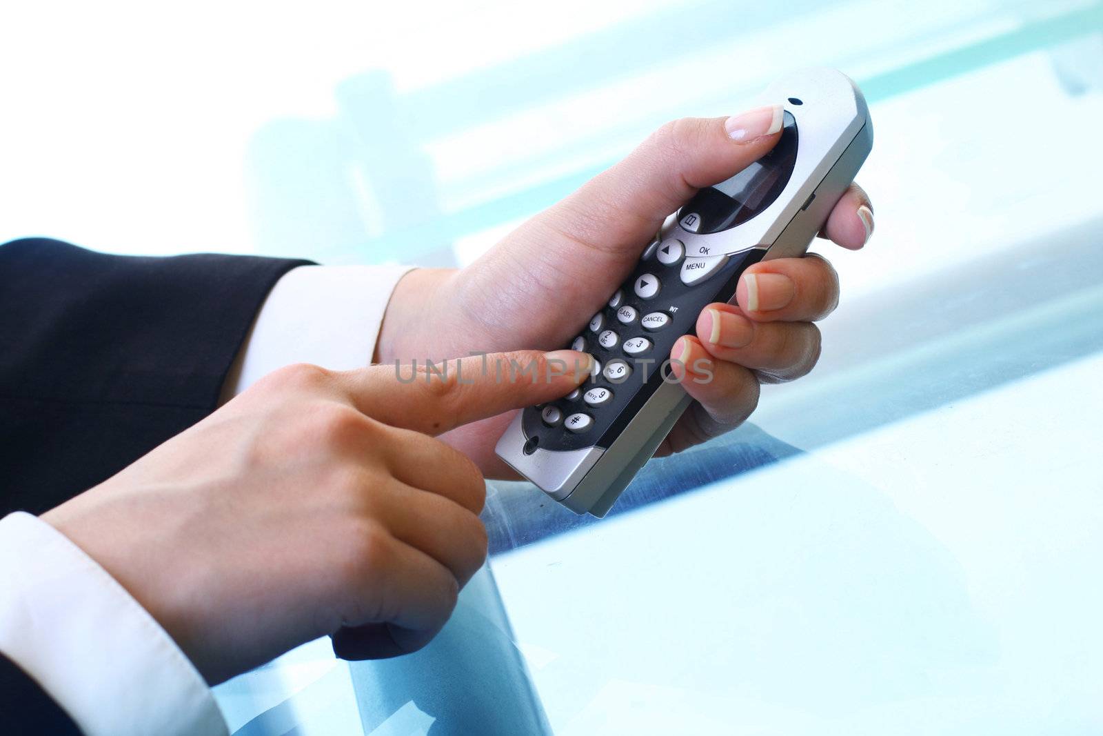 take phone in hands and make call