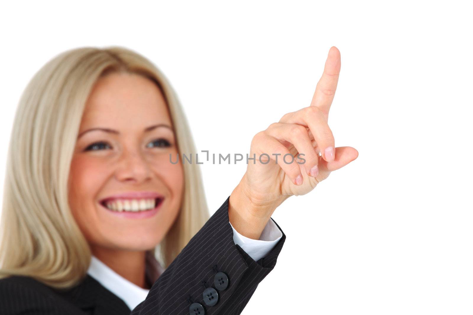 business woman portrait isolated close up