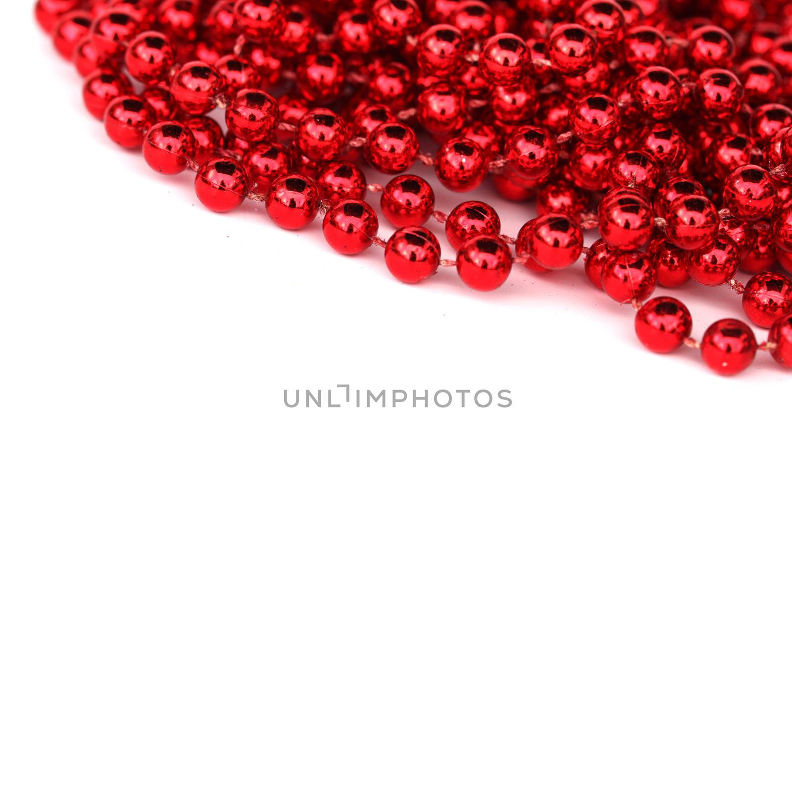 red christmas ball isolated on white background