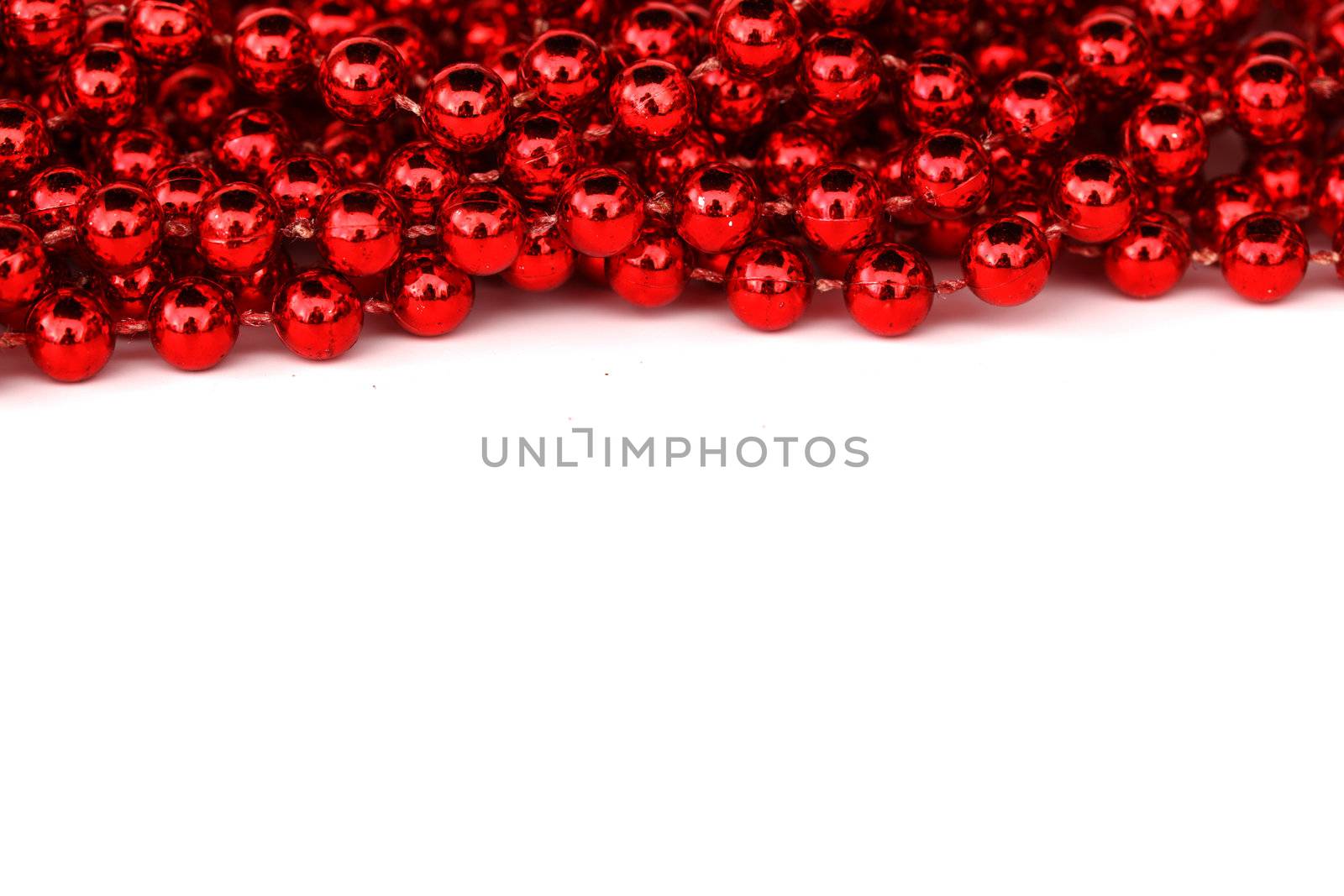 red christmas ball isolated on white background