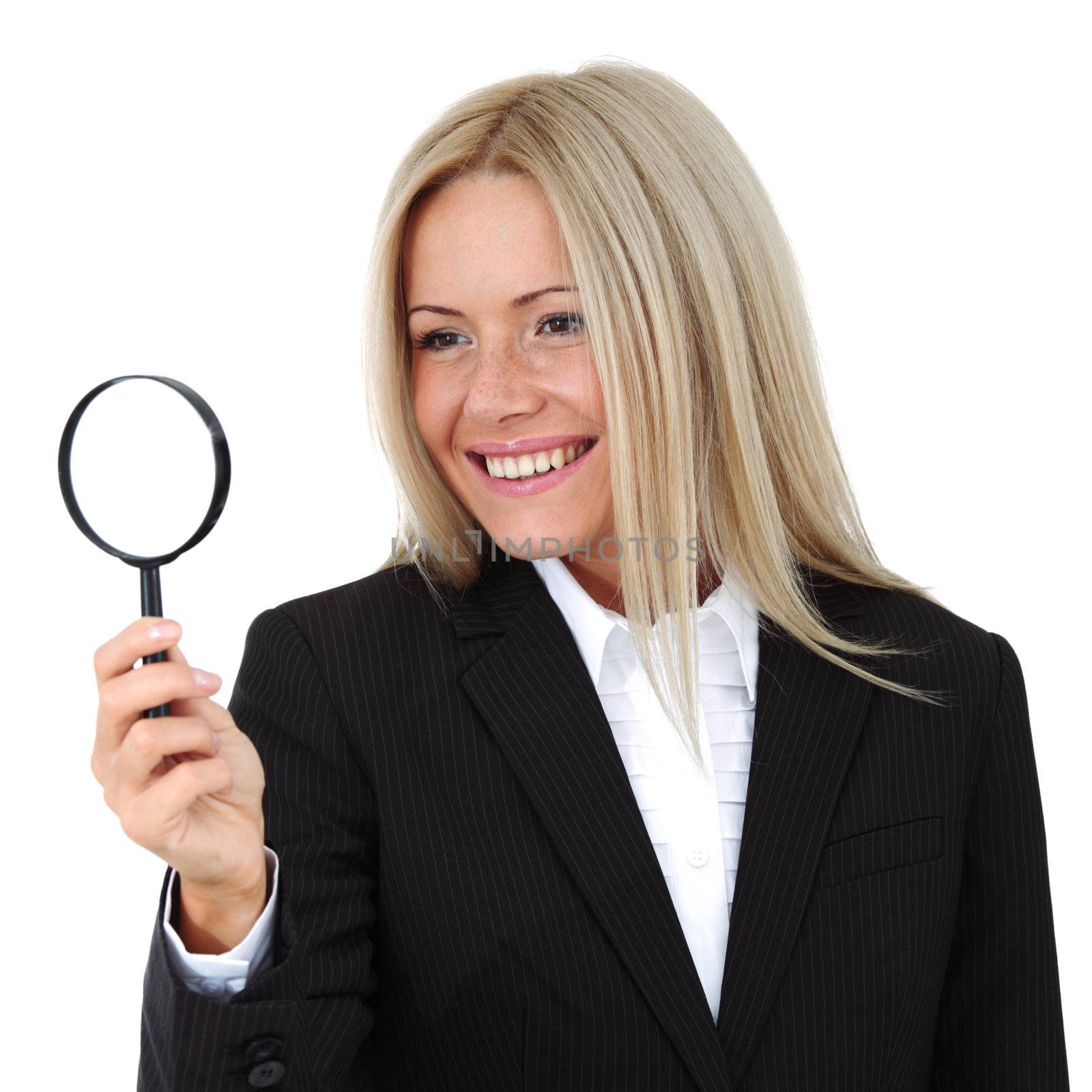 business woman search portrait isolated close up