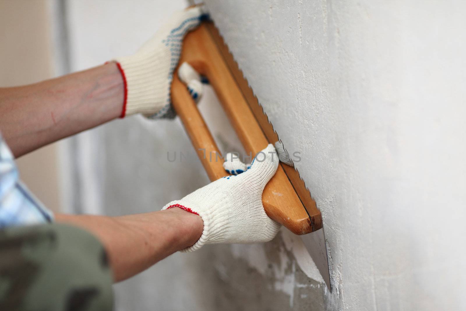work aligns with a spatula wall