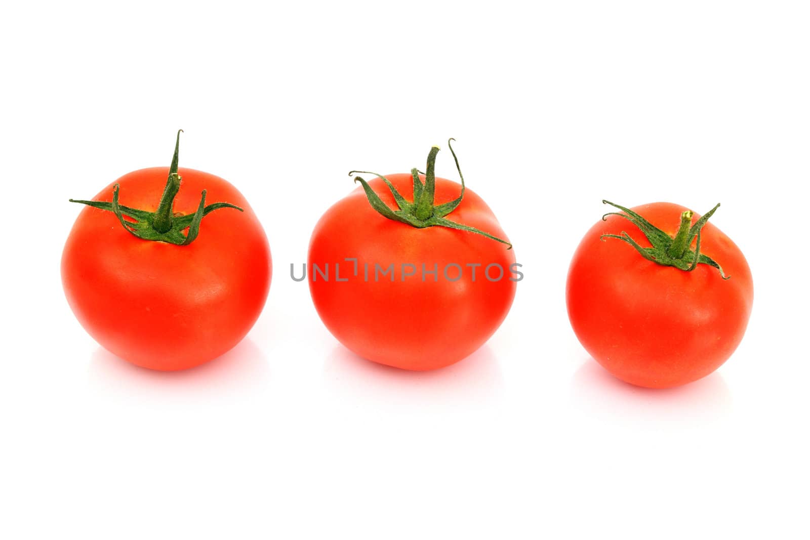 tomato pile slice isolated on white