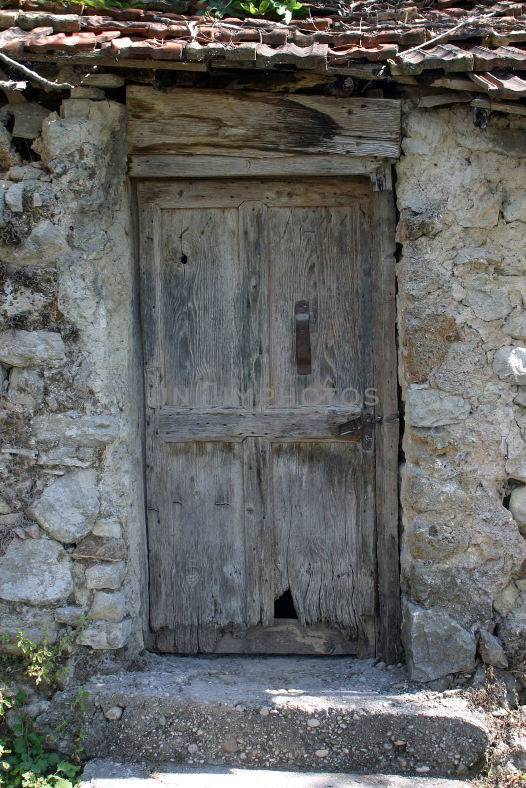 Door, old stone house