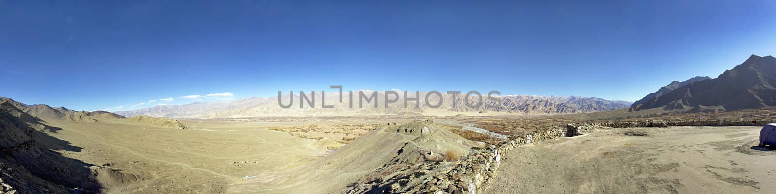 Panorama of a mountain valley  by Plus69