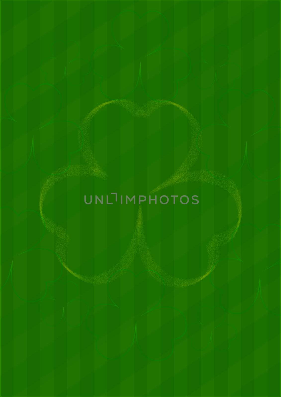 St Patricks Day Abstract backdrop whith three-leaf clover
