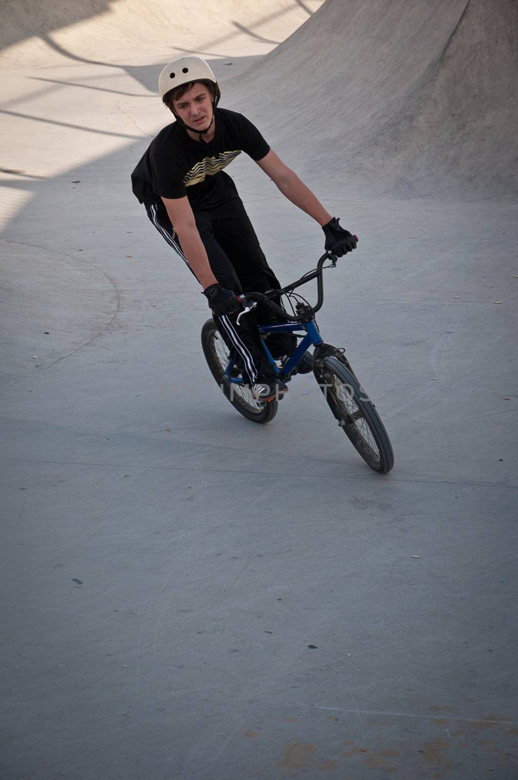 Boy on bike . by LarisaP